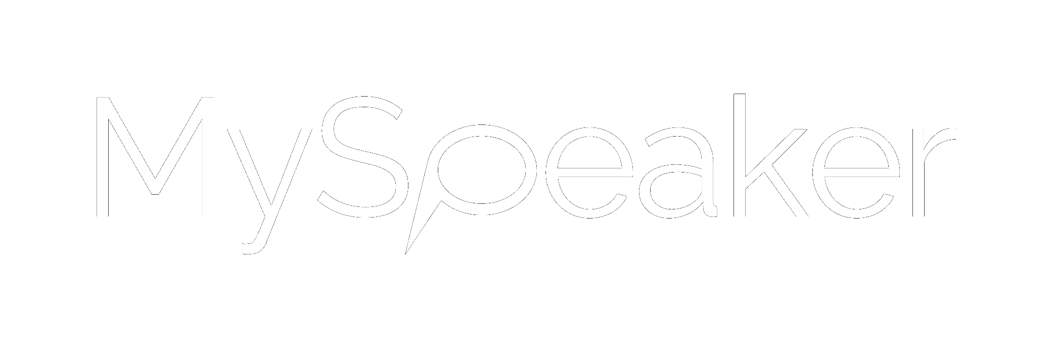MySpeaker Logo Valkoinen