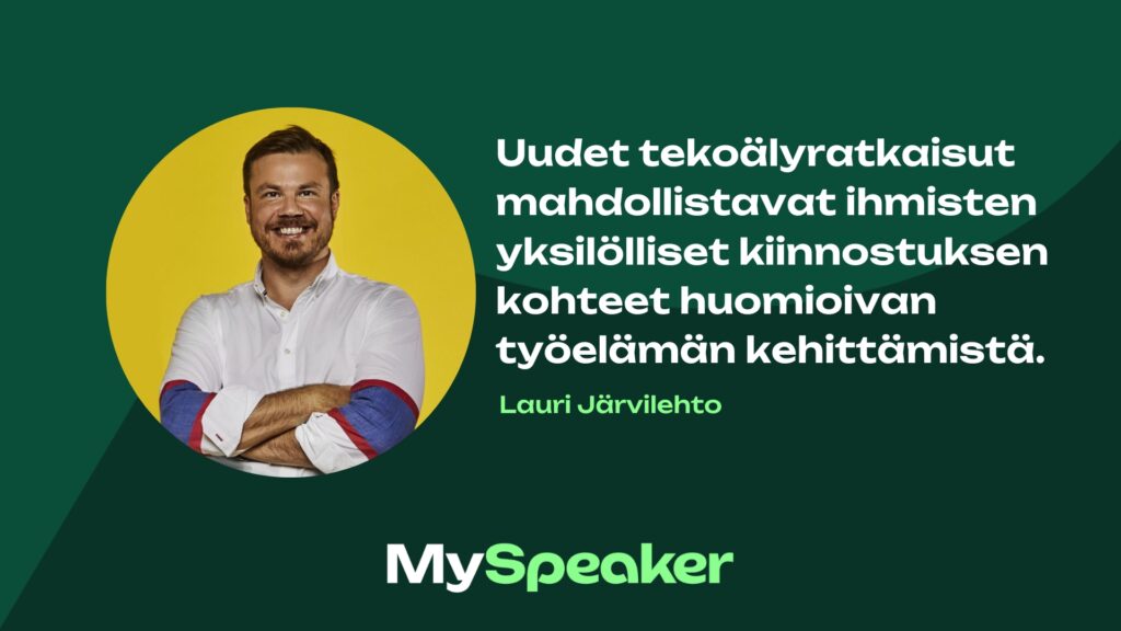 Puhuja Lauri Järvilehto Tekoälyn vallankumous